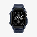 ACS08592 - Apple Watch 10 (42mm) Case Rugged Armor Pro in Navy Blue showing the front and partial sides
