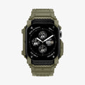 ACS08608 - Apple Watch 10 (46mm) Case Rugged Armor Pro in Vintage Khaki showing the front and partial sides