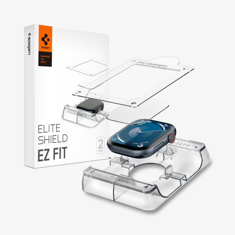 Apple Watch 10 Series Screen Protector EliteShield EZ Fit Spigen Apple Watch 10 46mm Clear in Stock