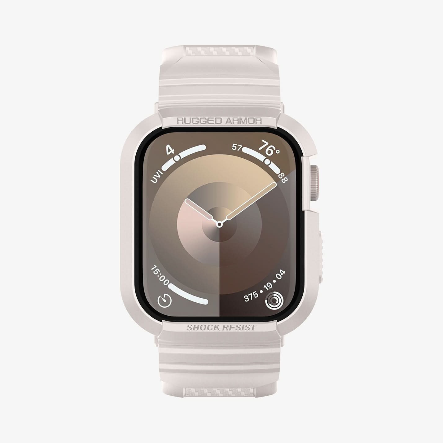 ACS07386 - Apple Watch (45mm) Rugged Armor Pro in Dune Beige showing the front