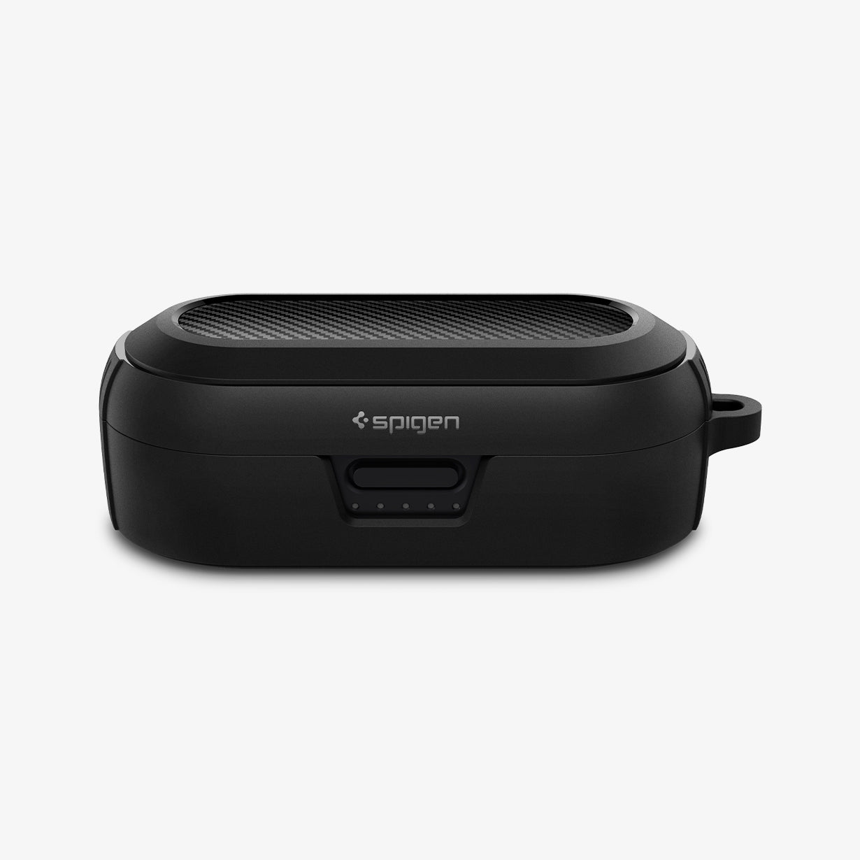 ASD02572 - Bose Earbuds Sports Case Rugged Armor in black showing the bottom and partial front