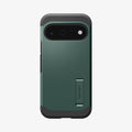 ACS11854 - Pixel 11 Tough Armor (Mag Fit) Abyss Green case featuring a built in kickstand, raised camera surround, and precise camera cutout.