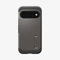 ACS11855 - Pixel 11 Tough Armor (Mag Fit) Gunmetal case featuring a built in kickstand, raised camera surround, and precise camera cutout.