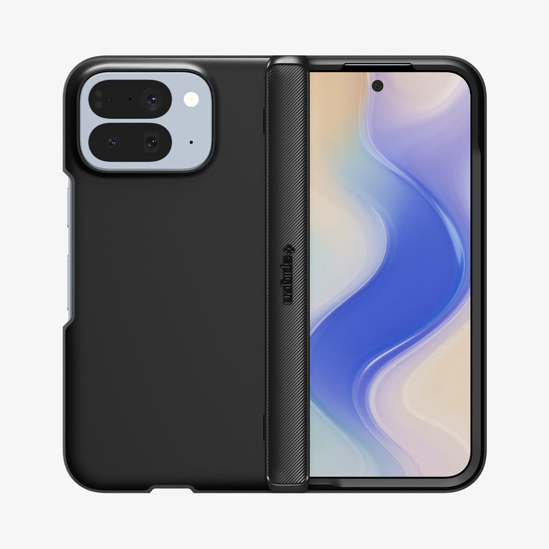 ACS09741 - Pixel 10 Pro Fold Case Slim Armor Pro (MagFit) in black showing the back and front