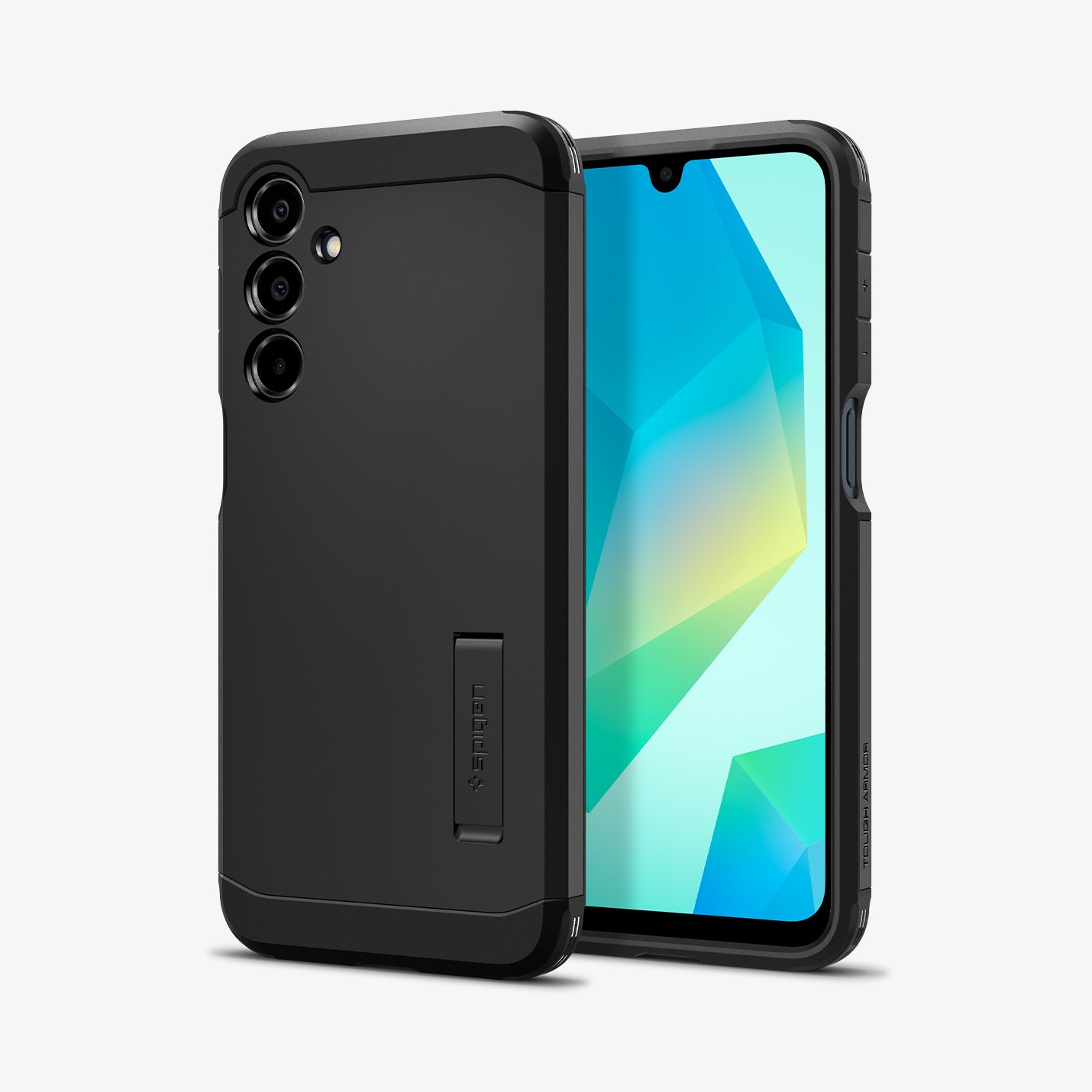 ACS08889 - Galaxy A16 5G Case Tough Armor in Black showing the back, partial front and sides