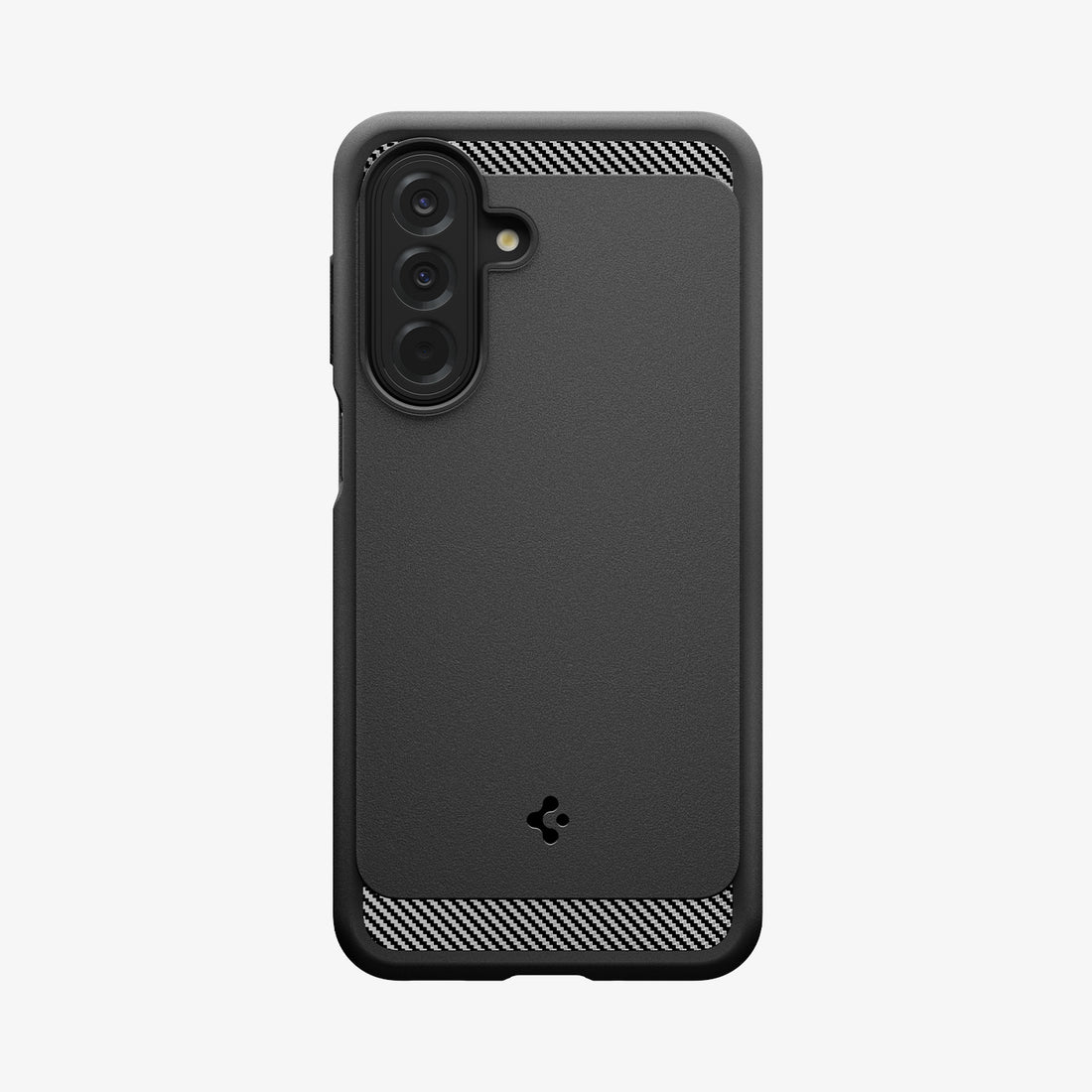 ACS11312 - Galaxy A27 5G Rugged Armor showing Galaxy A27 5G Rugged Armor case with a textured back, carbon fiber accents, and raised camera protection