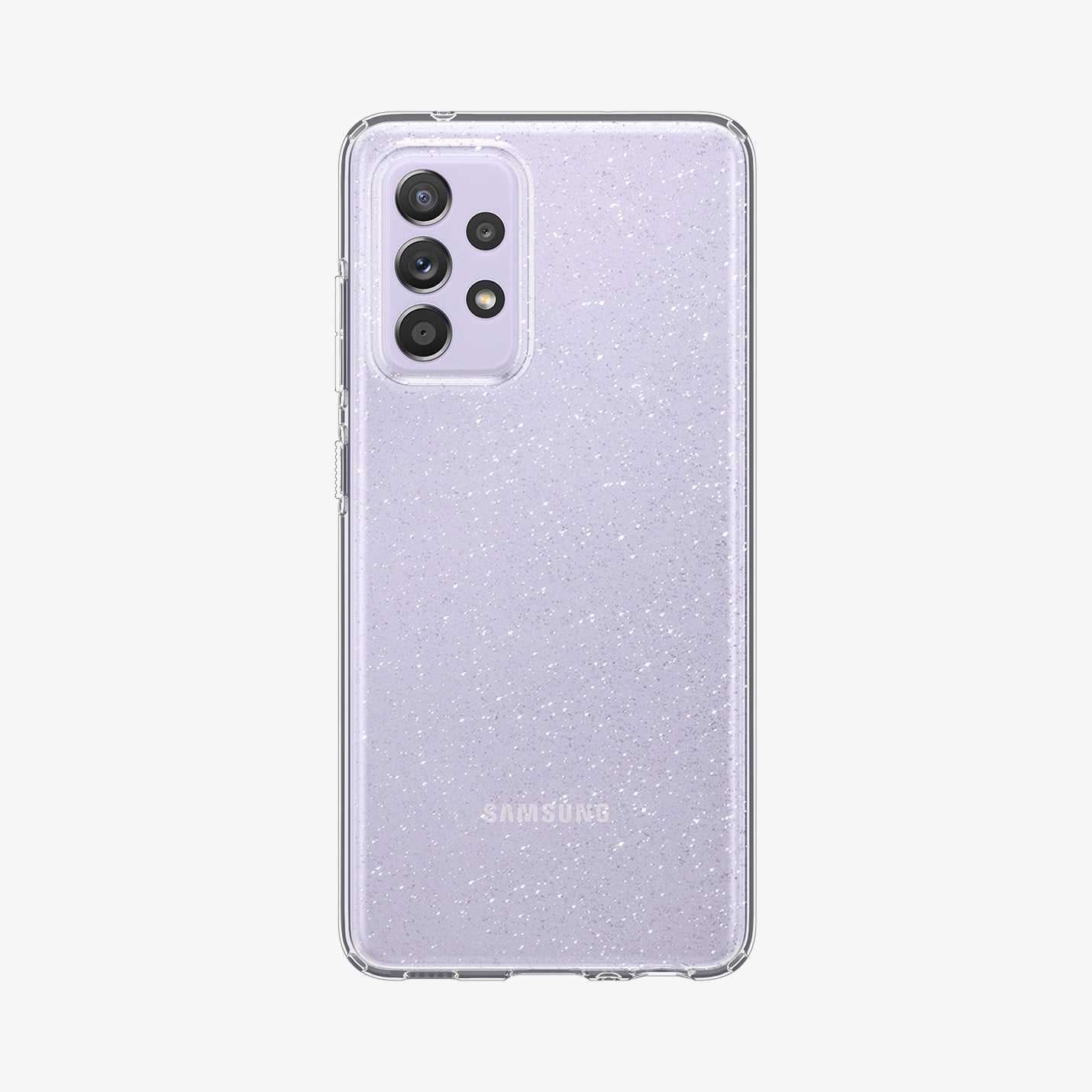 ACS02317 - Galaxy A52 Case Liquid Crystal Glitter in Crystal Quartz showing the back