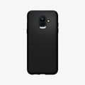 596CS24093 - Galaxy A6 Case Liquid Air in Black showing the back