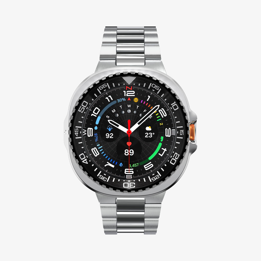 ACS10016 - Galaxy Watch 8 Bezel Tune Pro in black showing the front