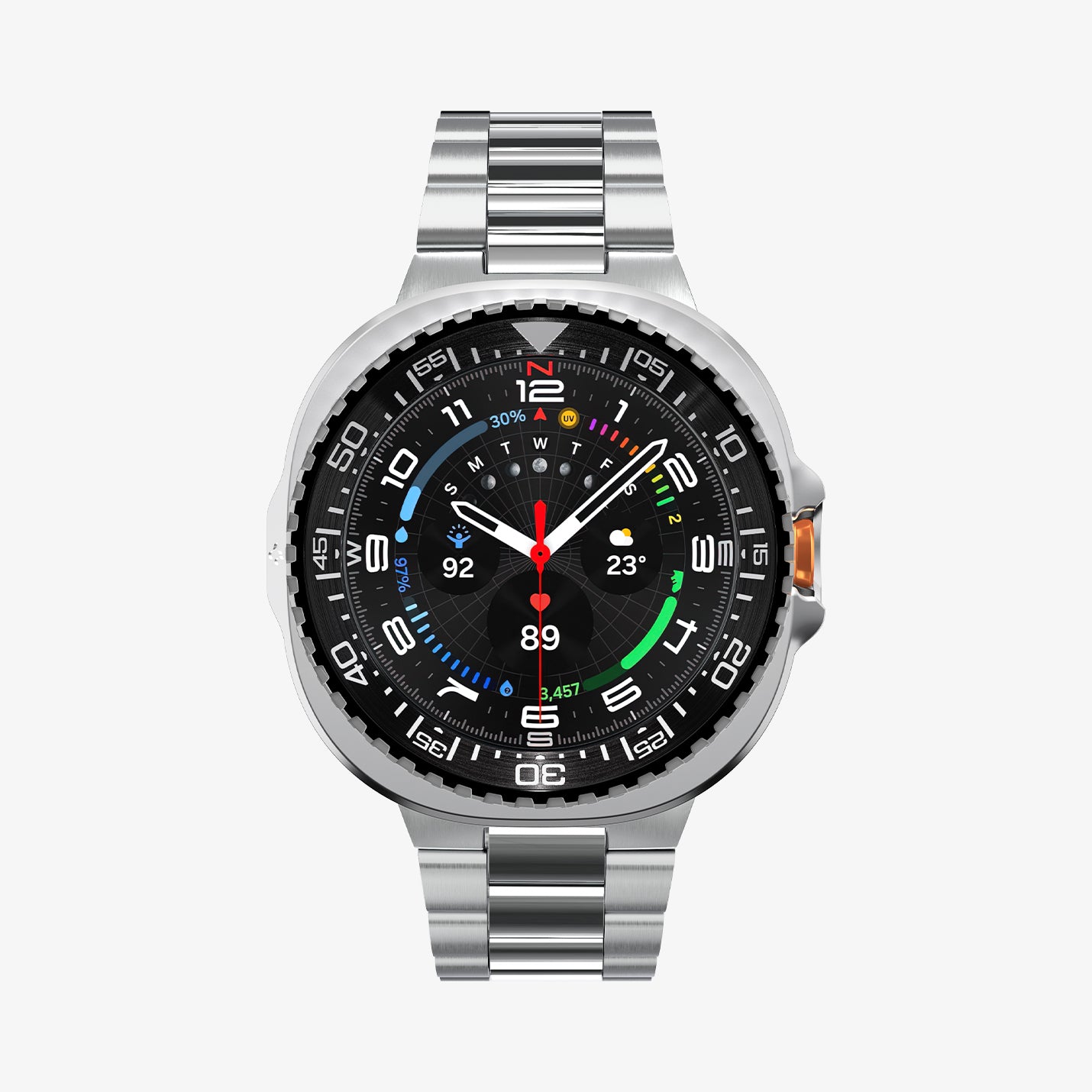 ACS10016 - Galaxy Watch 8 Bezel Tune Pro in black showing the front