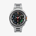 ACS10017 - Galaxy Watch 8 Bezel Tune Pro in sliver showing the front