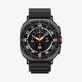 AMP11613 - Galaxy Watch Ultra Series - WBF1 showing the Galaxy Watch Ultra with the WBF1 nylon band in Black, front view on white background.