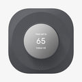 AHP02762 - Google Nest Thermostat Wall Plate in charcoal showing the front