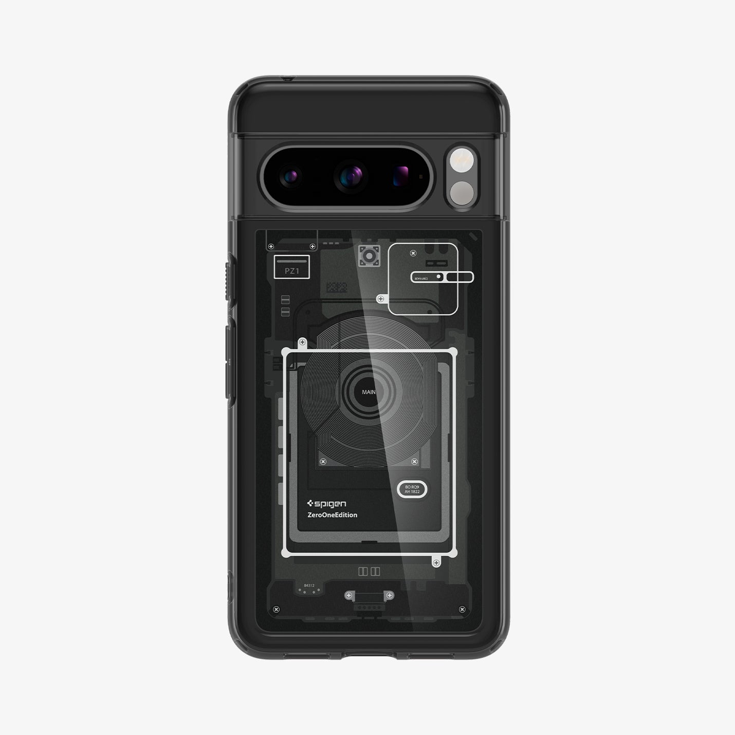 ACS06316 - Pixel 8 Pro Case Ultra Hybrid Zero One showing the back