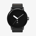 AMP06348 - Pixel Watch 5 (41mm) Lite Fit Black front view showcasing the slim woven watch band with a clean and minimalist design.