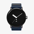 AMP07607 - Pixel Watch 5 (41mm) Lite Fit Navy front view showcasing the slim woven watch band with a clean and minimalist design.