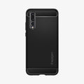 L23CS23083 - Huawei P20 Pro Case Rugged Armor in black showing the back