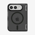 ACS11689 - iPhone Duo Ultra Hybrid Pro (Mag Fit) in Frost Black showing the rear case with a magnetic ring and raised camera protection