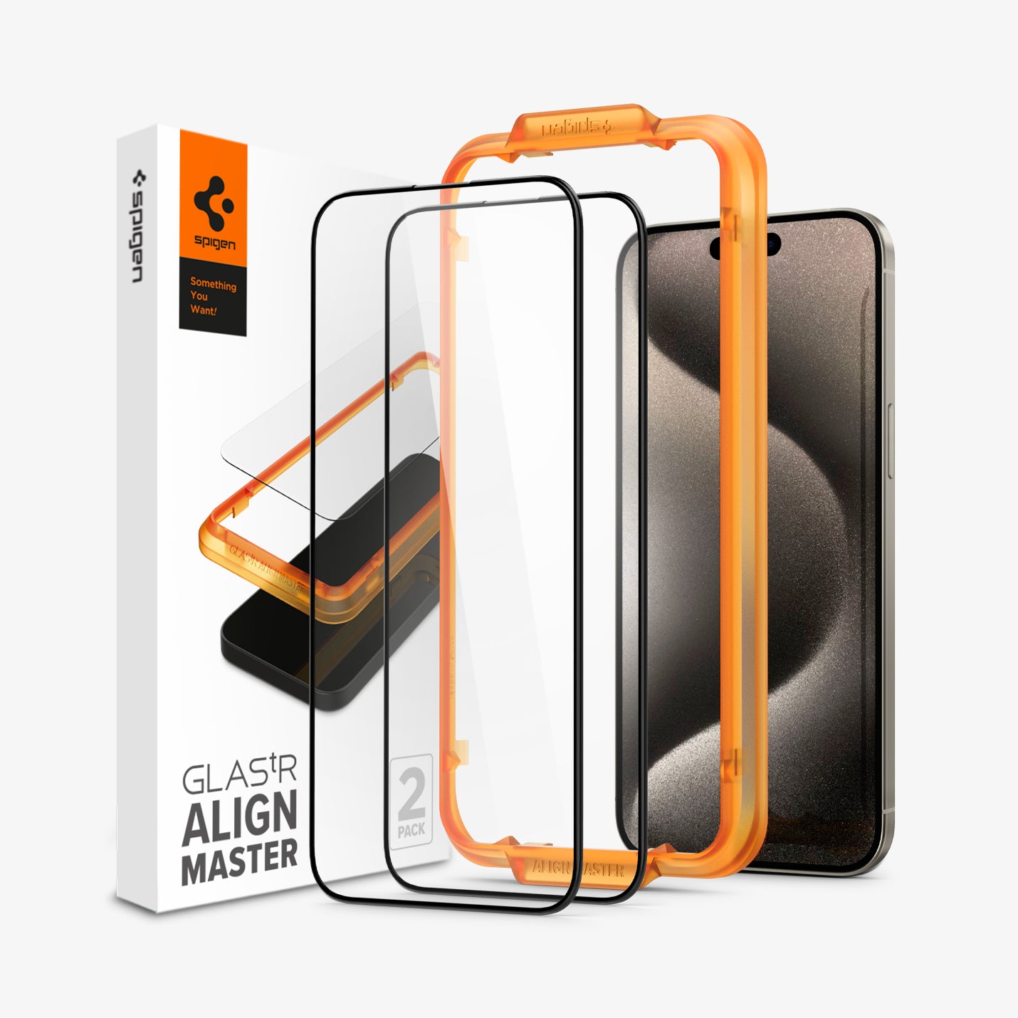 Spigen Glass tR Optik 2 Pack, black - iPhone 15/15 Plus - B2B