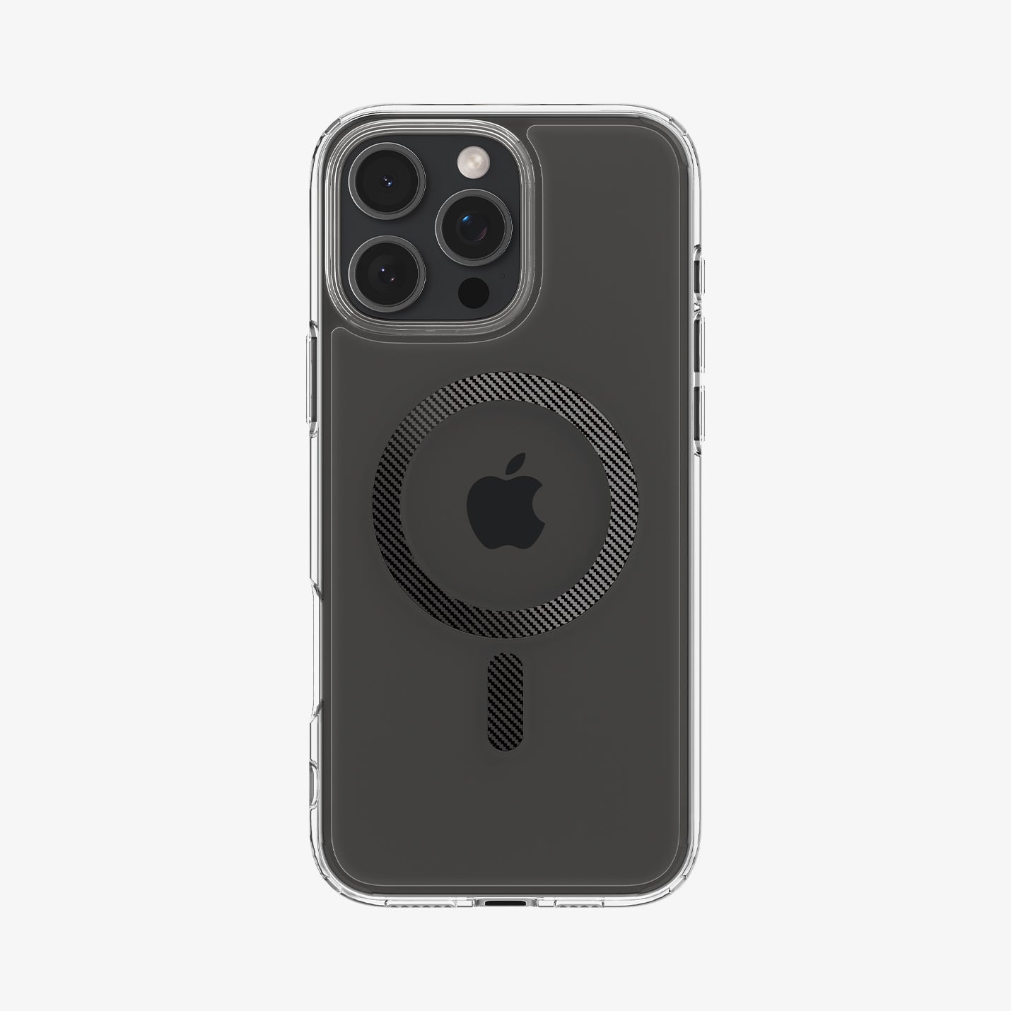 ACS08131 - iPhone 16 Pro Case Ultra Hybrid (MagFit) in Carbon Fiber showing the back
