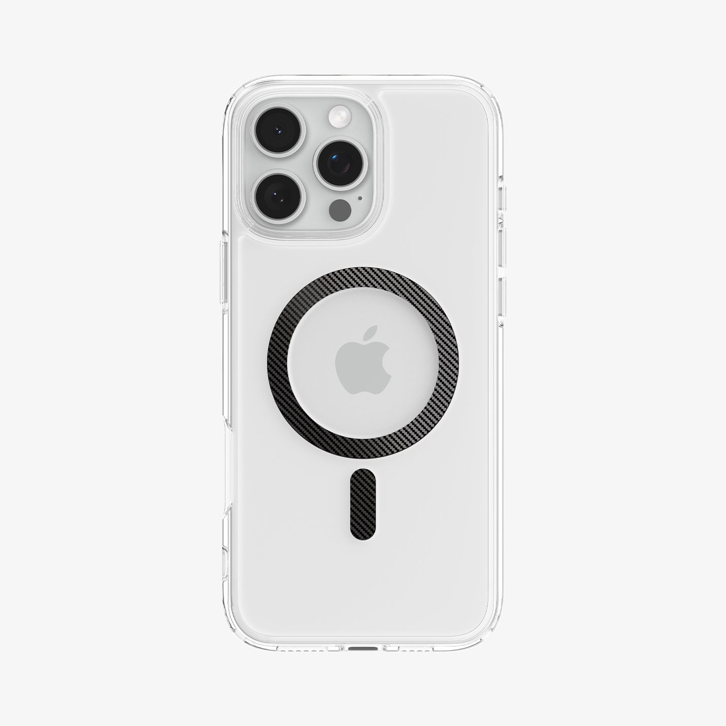 ACS08131 - iPhone 16 Pro Case Ultra Hybrid (MagFit) in Carbon Fiber showing the back
