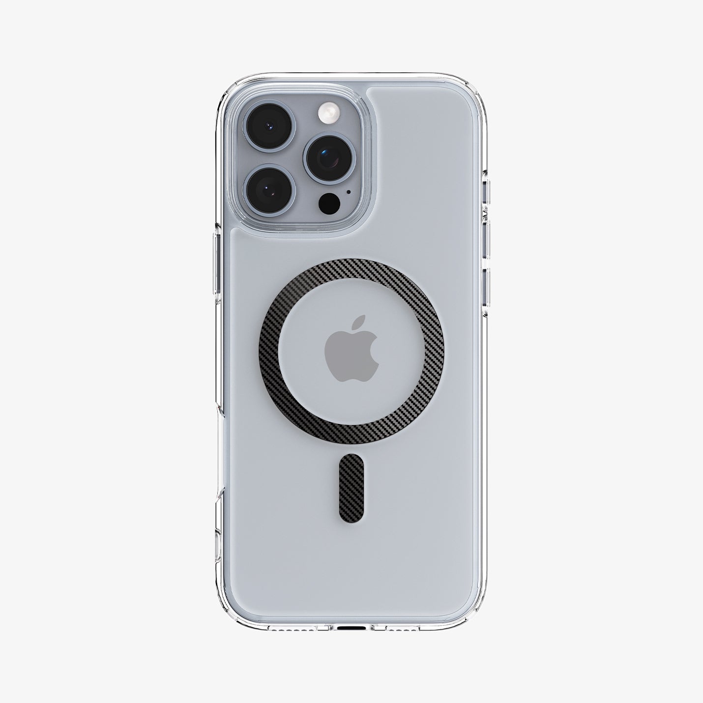 ACS08131 - iPhone 16 Pro Case Ultra Hybrid (MagFit) in Carbon Fiber showing the back