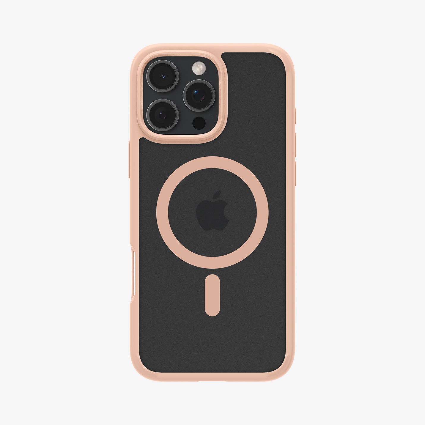 ACS08694 - iPhone 16 Pro Case Ultra Hybrid (MagFit) in Frost Rose Titanium showing the back