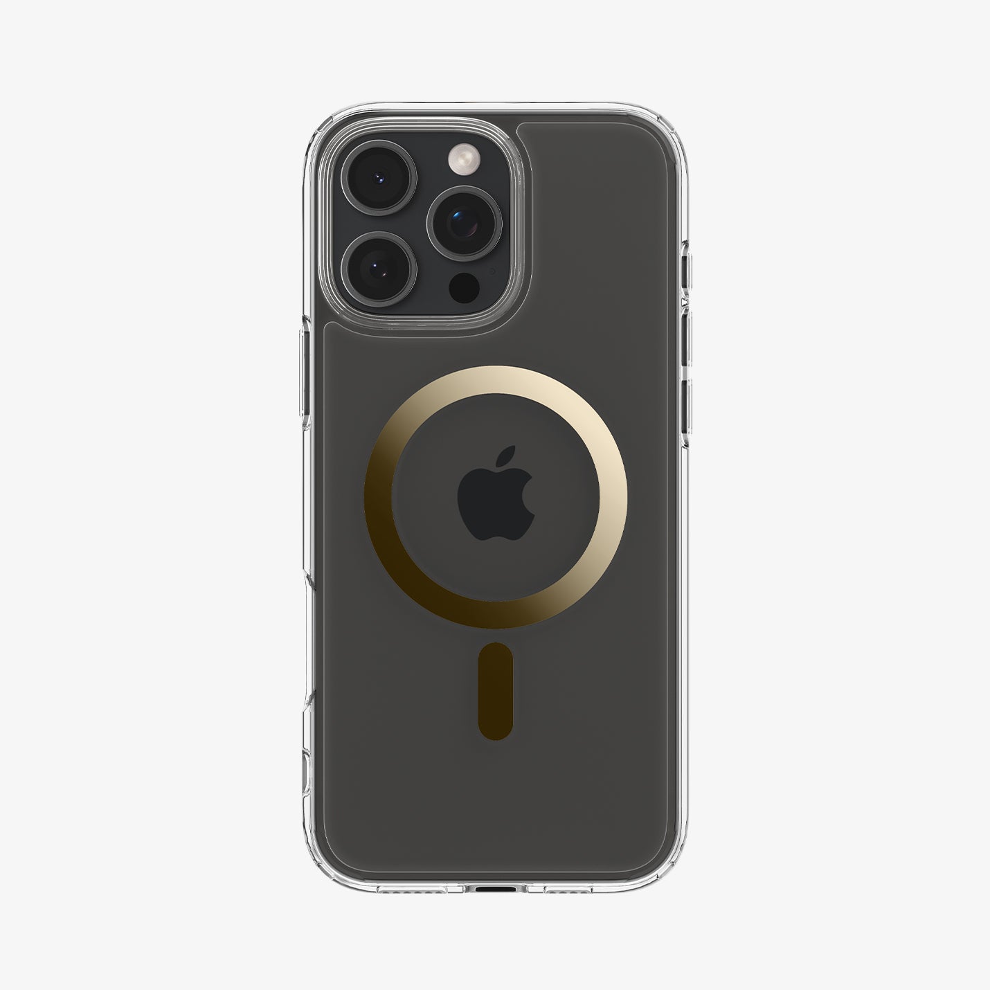 ACS08132 - iPhone 16 Pro Case Ultra Hybrid (MagFit) in Gold showing the back