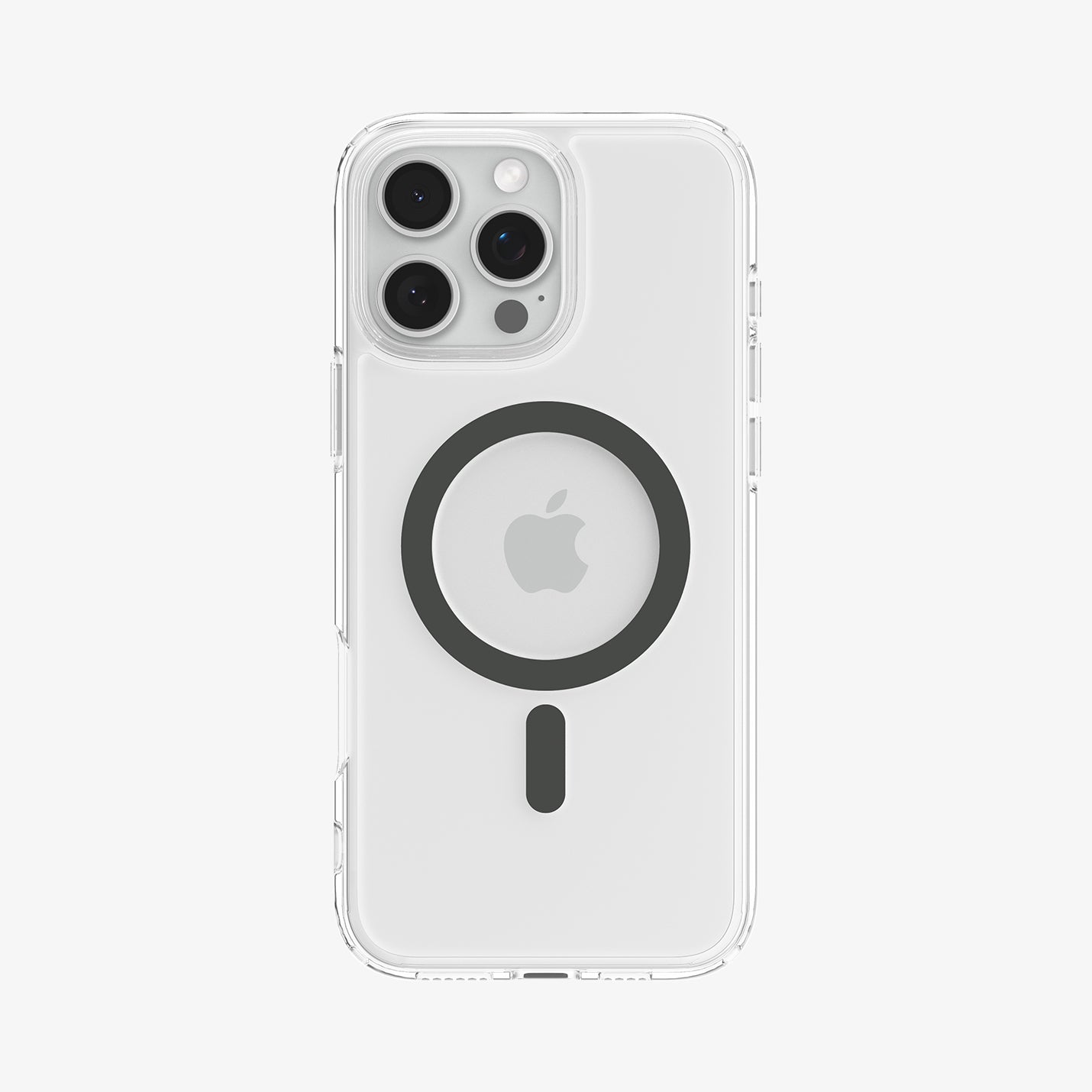 ACS08130 - iPhone 16 Pro Case Ultra Hybrid (MagFit) in Graphite showing the back