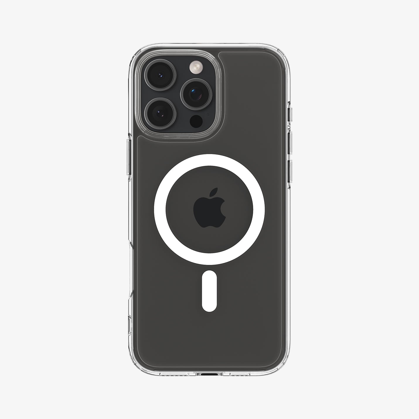 ACS08129 - iPhone 16 Pro Case Ultra Hybrid (MagFit) in White showing the back