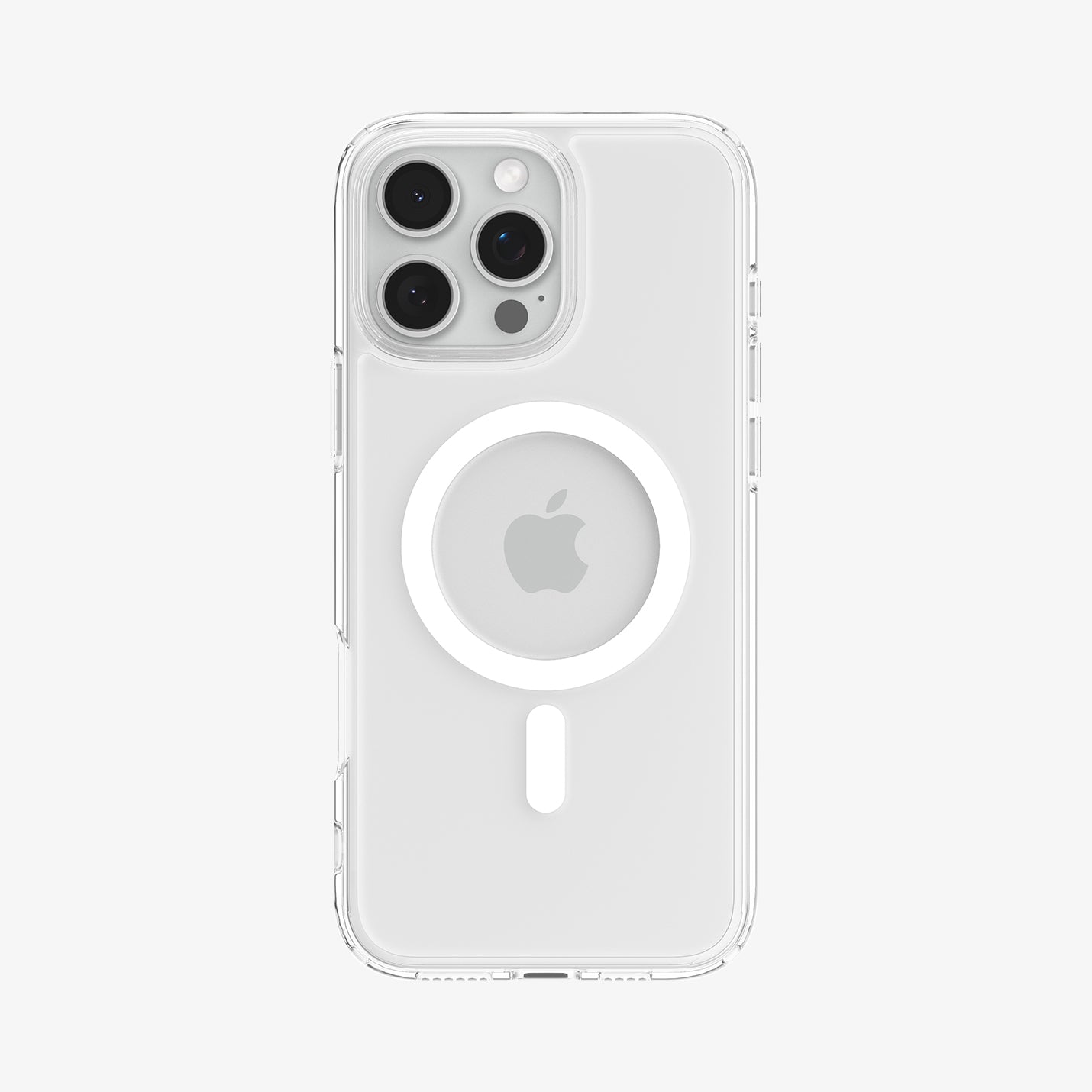 ACS08129 - iPhone 16 Pro Case Ultra Hybrid (MagFit) in White showing the back