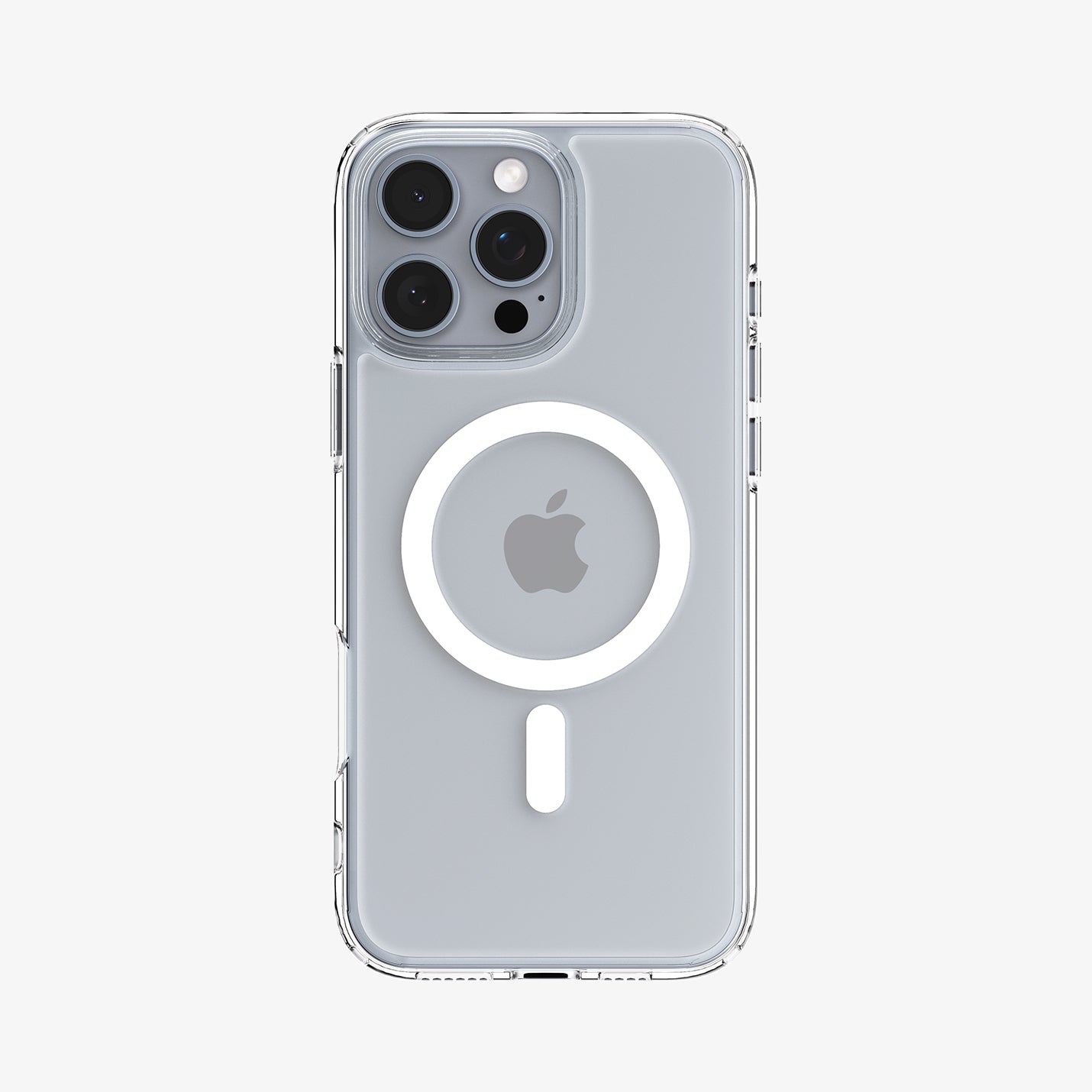 ACS08129 - iPhone 16 Pro Case Ultra Hybrid (MagFit) in White showing the back