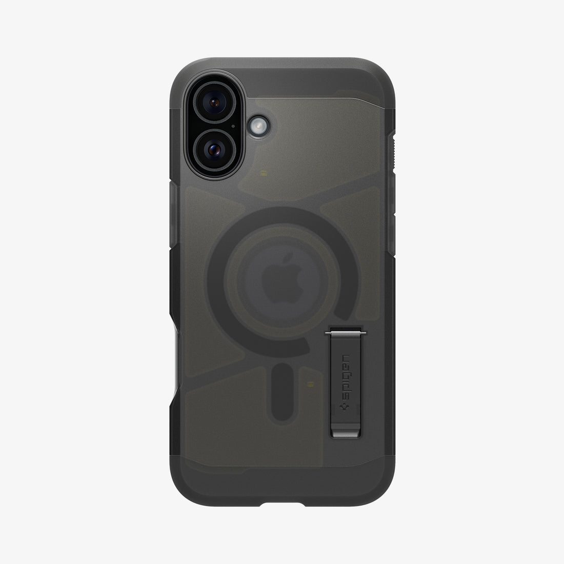 ACS08515 - iPhone 16 Case Tough Armor AI (MagFit) in Frost Black showing the back