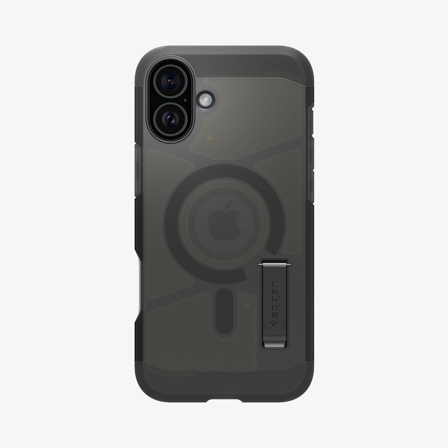 ACS08515 - iPhone 16 Case Tough Armor AI (MagFit) in Frost Black showing the back