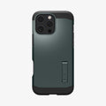 ACS08148 - iPhone 16 Pro Case Tough Armor AI (MagFit) in Abyss Green showing the back