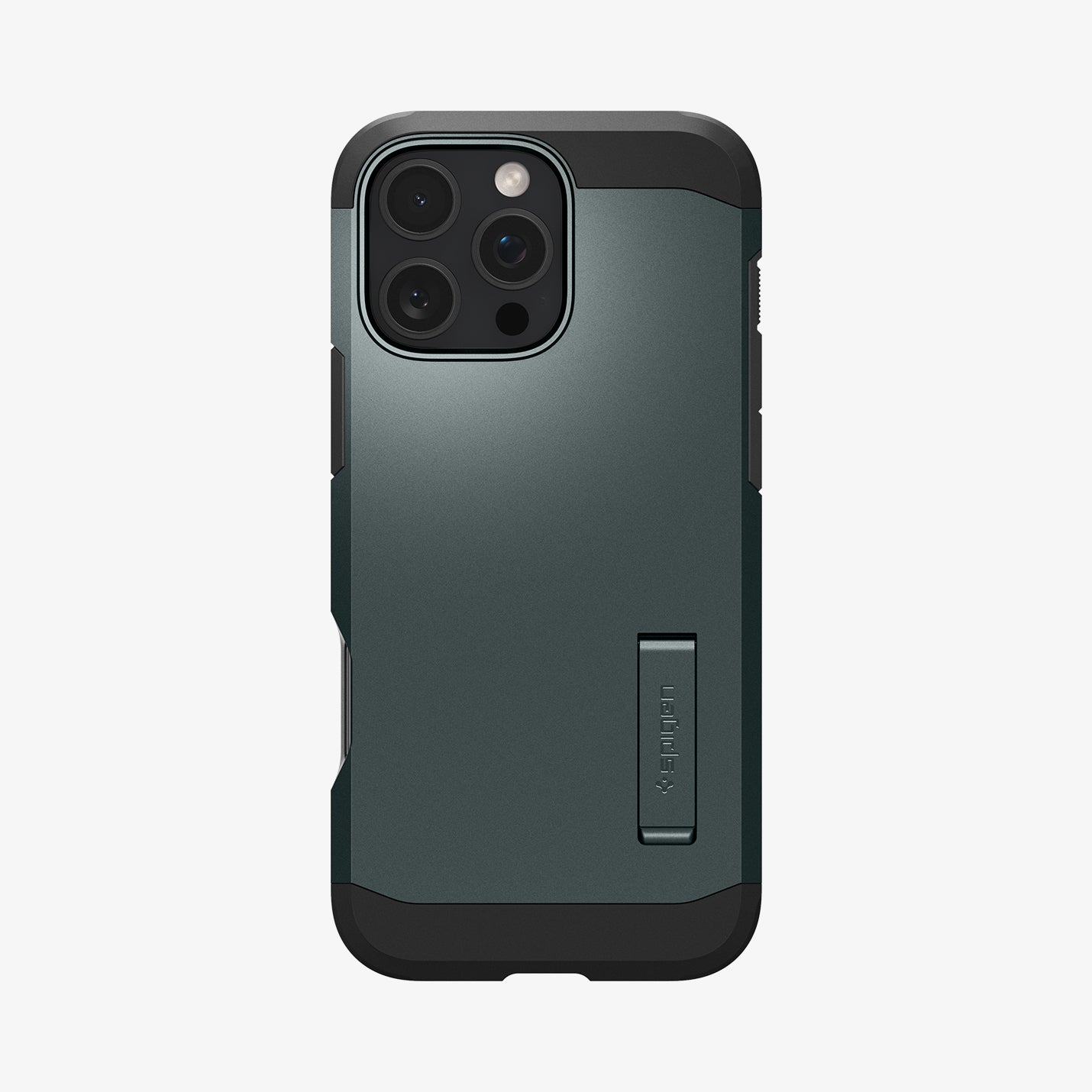 ACS08148 - iPhone 16 Pro Case Tough Armor AI (MagFit) in Abyss Green showing the back