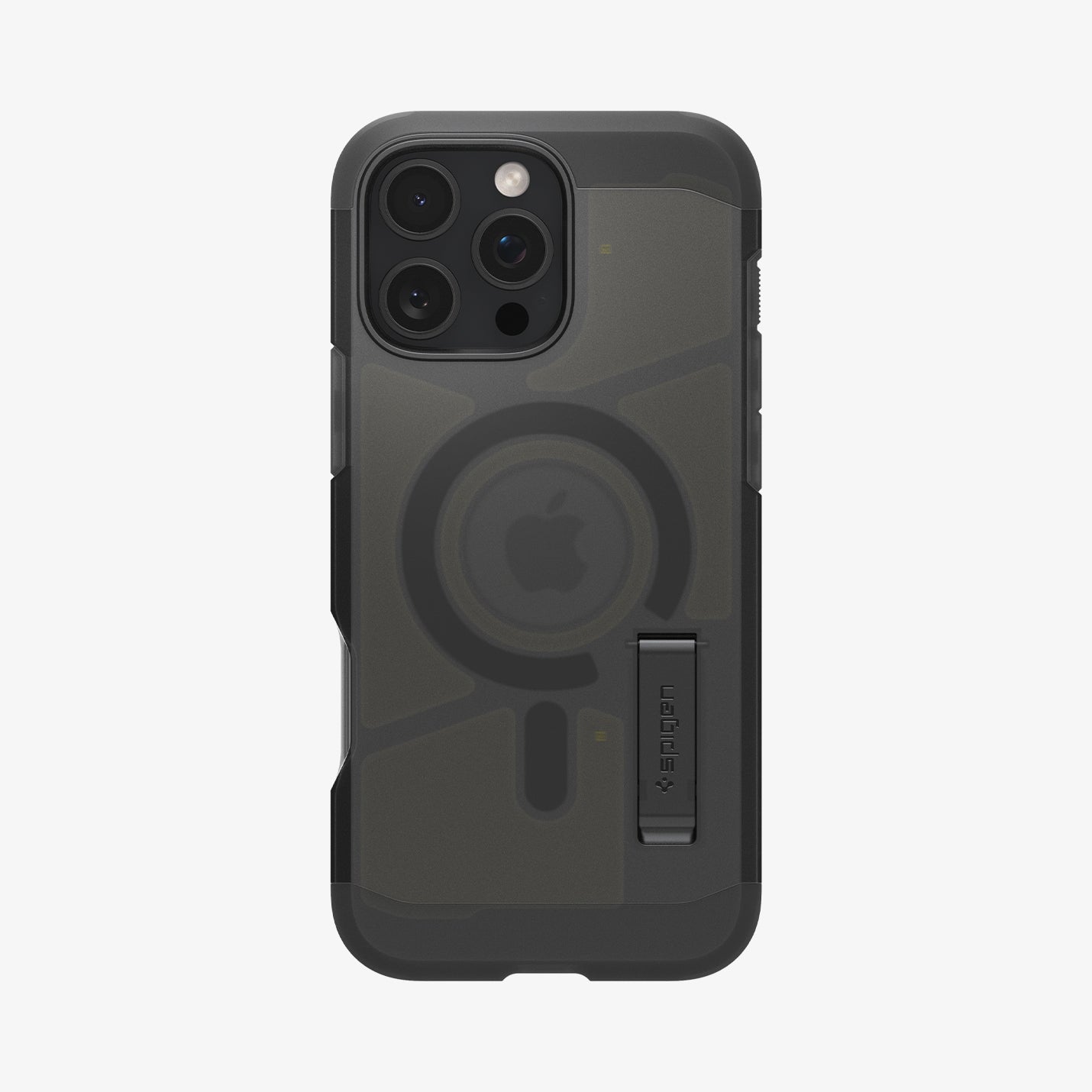 ACS08502 - iPhone 16 Pro Max Case Tough Armor AI (MagFit) in Frost Black showing the back