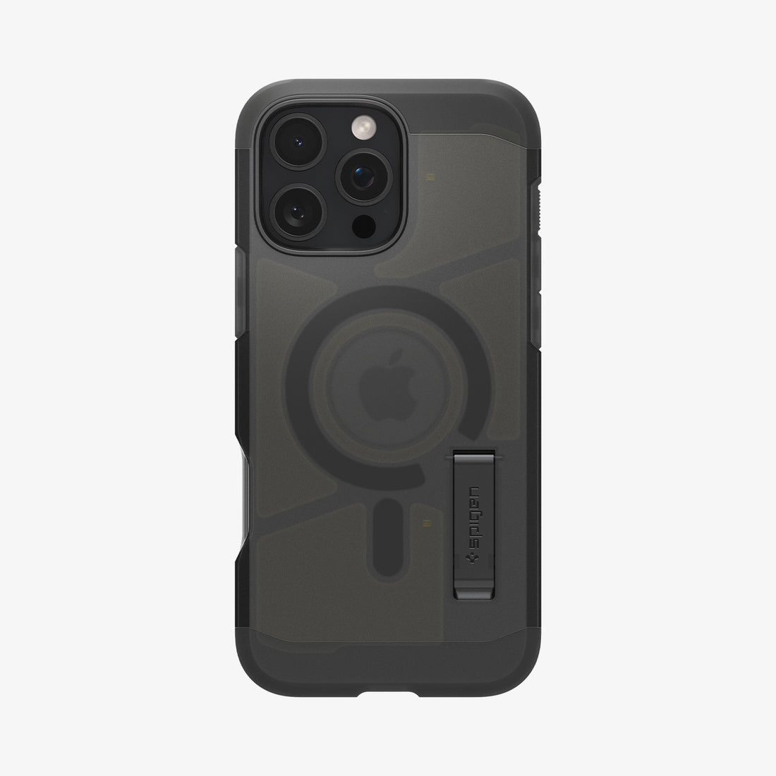 ACS08509 - iPhone 16 Pro Case Tough Armor AI (MagFit) in Frost Black showing the back