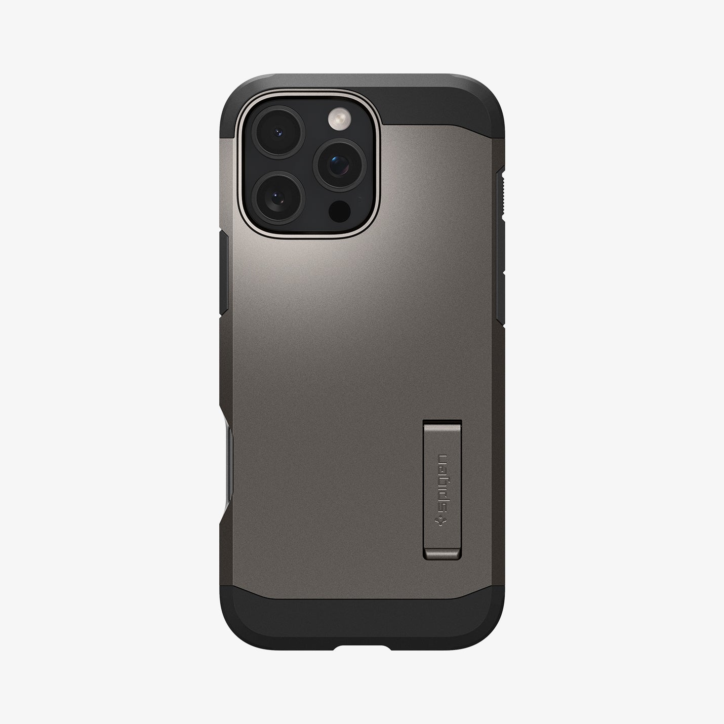 ACS08012 - iPhone 16 Pro Max Case Tough Armor AI (MagFit) in Gunmetal showing the back