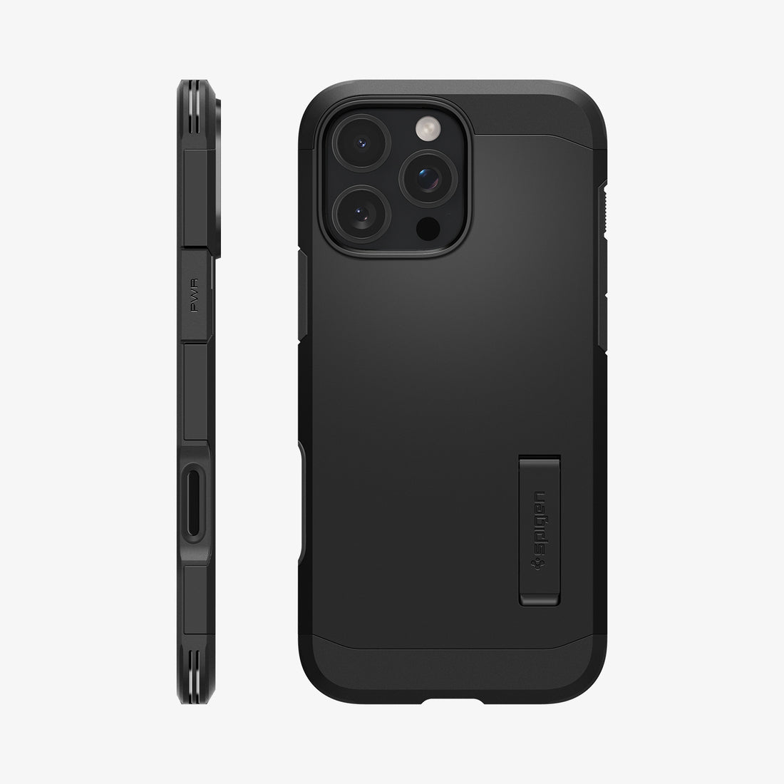 ACS08510 - iPhone 16 Pro Case Tough Armor T AI (MagFit) in Black showing the back and side