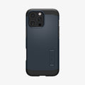 ACS08511 - iPhone 16 Pro Case Tough Armor T AI (MagFit) in Metal Slate showing the back