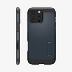 ACS08504 - iPhone 16 Pro Max Case Tough Armor T AI (MagFit) in Metal Slate showing the back and side