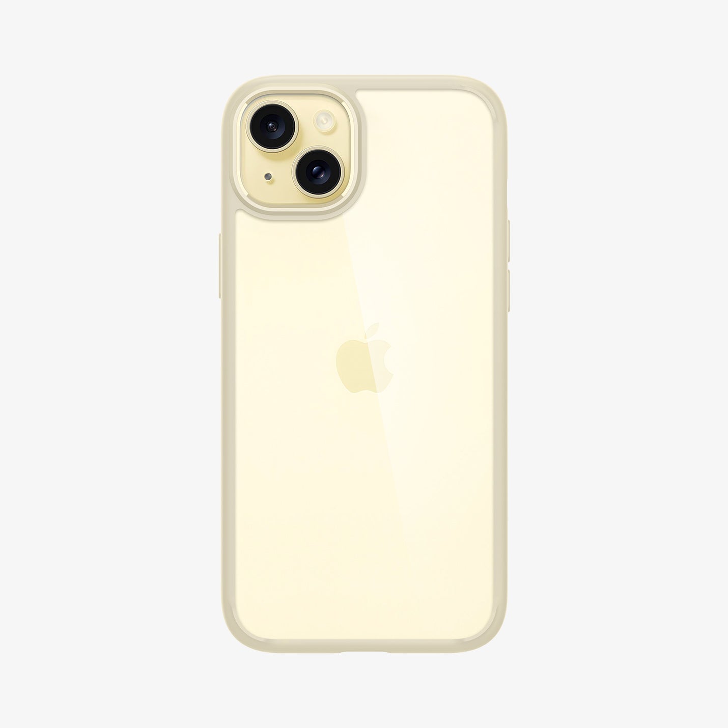 ACS06800 - iPhone 15 Case Ultra Hybrid in mute beige showing the back