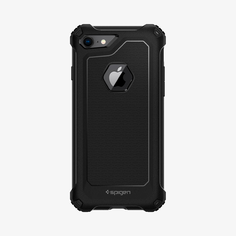 042CS21491 - iPhone 8 Case Rugged Armor Extra in Black showing the back