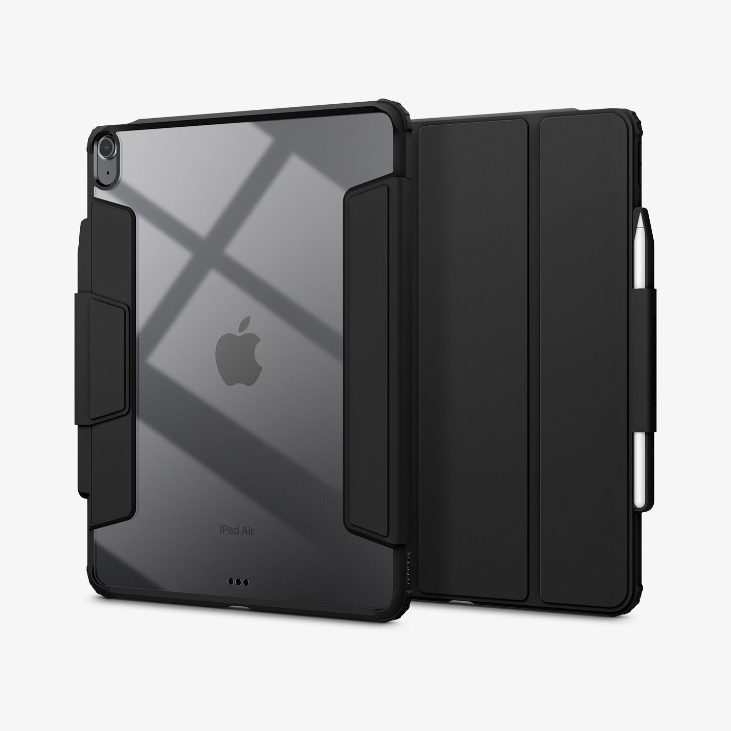 ACS07678 - iPad Air 12.9-inch Case Air Skin Pro in Black showing the back, front and partial sides
