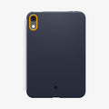 ACS12397 - iPad Mini 8 Nano Pop in Blueberry Navy showing the back of an iPad mini case with a camera cutout and Apple Pencil attached to the side