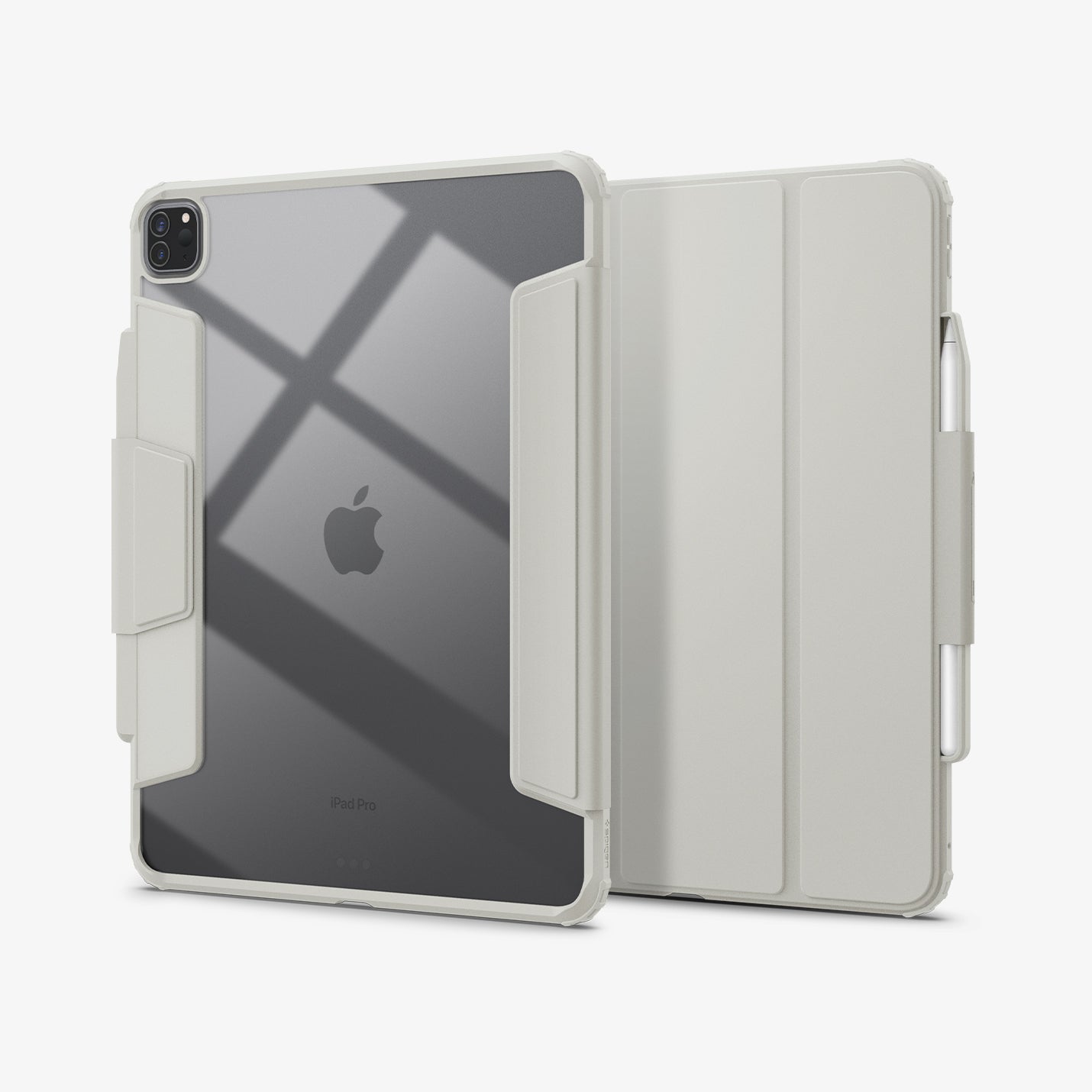 ACS07014 - iPad Pro 12.9-inch Case Air Skin Pro in Gray showing the back and front