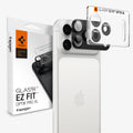 AGL12035 - iPhone 18 Pro Optik Pro XL EZ Fit Lens Protector in Dark Gray showing a camera lens protector with an alignment tray and retail packaging.