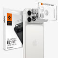 AGL12042 - iPhone 18 Pro Max Optik Pro XL EZ Fit Lens Protector in Silver showing a camera lens protector with an alignment tray and retail packaging.