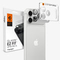 AGL12042 - iPhone 18 Pro Max Optik Pro XL EZ Fit Lens Protector in Silver showing a camera lens protector with an alignment tray and retail packaging.